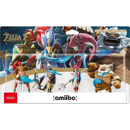 Urbosa + Revali + Mipha + Daruk : Champions Amiibo 4-Pack - The Legend of Zelda: Breath of the Wild [Nintendo Accessory]