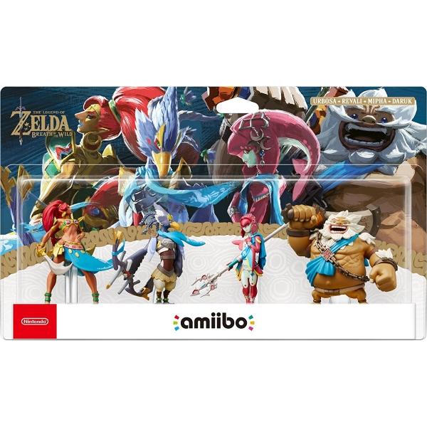 Urbosa + Revali + Mipha + Daruk : Champions Amiibo 4-Pack - The Legend of Zelda: Breath of the Wild [Nintendo Accessory]