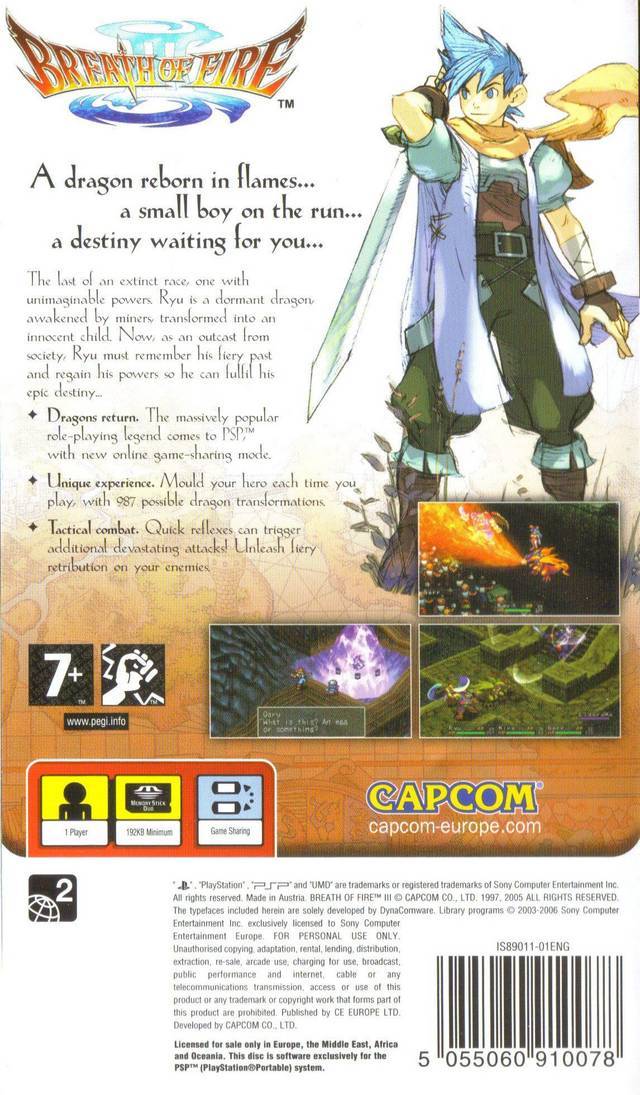 Breath of Fire III [Sony PSP]