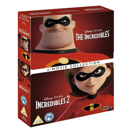 Disney Pixar The Incredibles and Incredibles 2 [Blu-Ray 2-Movie Collection]