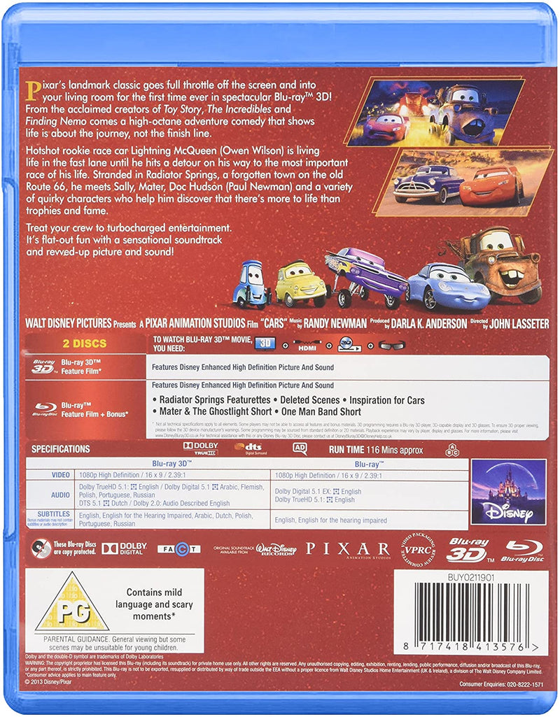 Disney Pixar's Cars [3D + 2D Blu-ray]