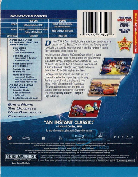 Disney Pixar's Cars - Limited Edition SteelBook [Blu-ray]