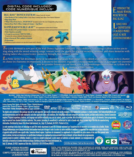 Disney's The Little Mermaid - The Walt Disney Signature Collection [Blu-Ray + DVD + Digital]