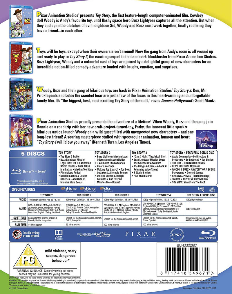 Disney Pixar Toy Story 4-Movie Collection [Blu-Ray Box Set]