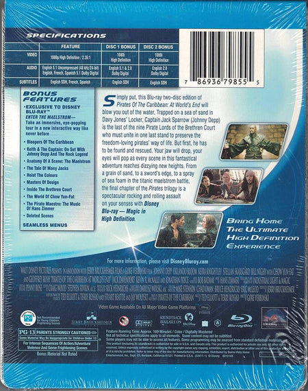 Disney's Pirates of the Caribbean: At World's End - Limited Edition SteelBook [Blu-ray]
