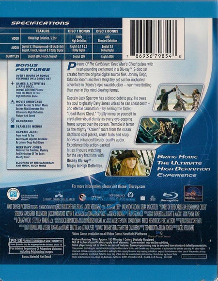 Disney's Pirates of the Caribbean: Dead Man's Chest - Limited Edition SteelBook [Blu-ray]
