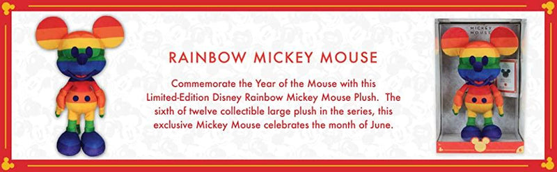 Disney Year of The Mouse Collector Plush - Rainbow Mickey Mouse [Toy, Ages 3+]