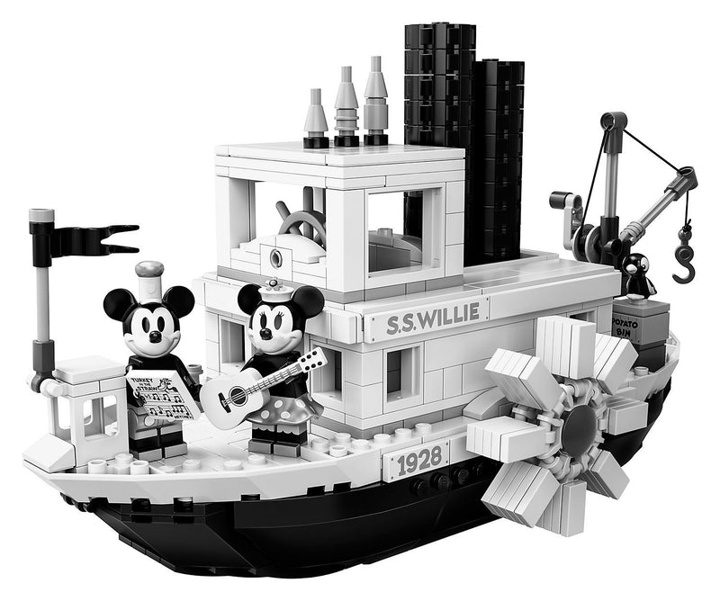 LEGO Ideas Disney Mickey Mouse: Steamboat Willie - 751 Piece Building Kit [LEGO, #21317]