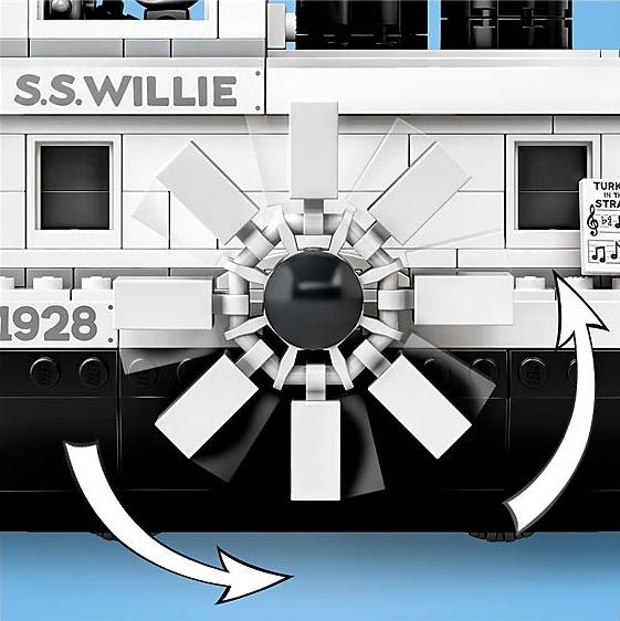 LEGO Ideas Disney Mickey Mouse: Steamboat Willie - 751 Piece Building Kit [LEGO, #21317]