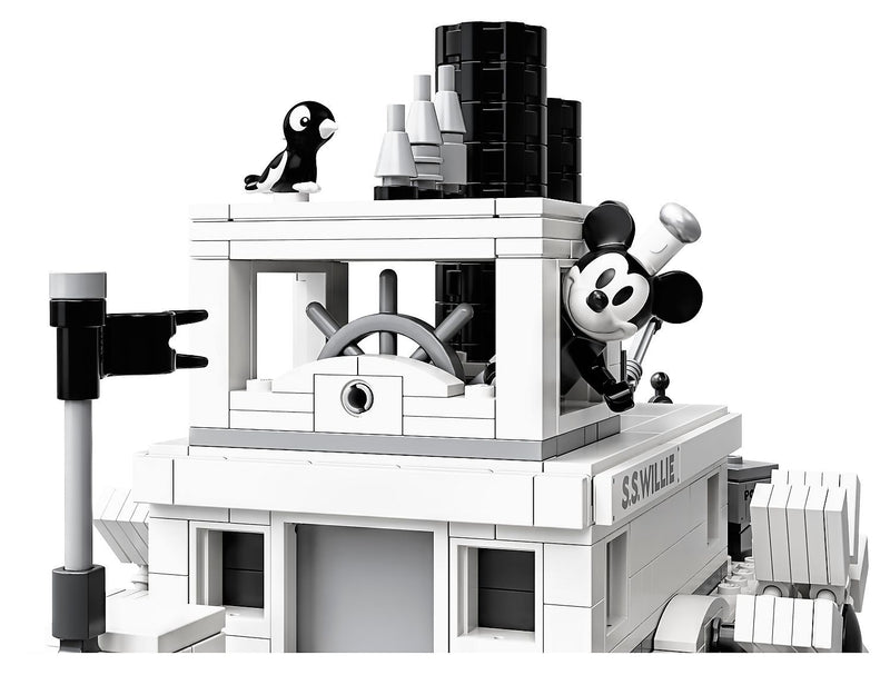 LEGO Ideas Disney Mickey Mouse: Steamboat Willie - 751 Piece Building Kit [LEGO, #21317]