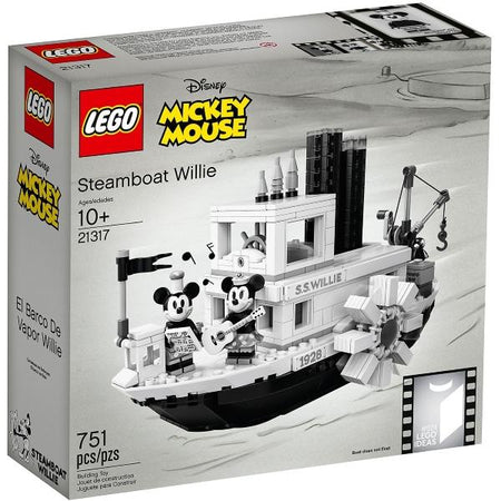 LEGO Ideas Disney Mickey Mouse: Steamboat Willie - 751 Piece Building Kit [LEGO, #21317]