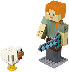 LEGO Minecraft: Alex BigFig with Chicken - 160 Piece Building Kit [LEGO, #21149]