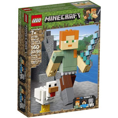 LEGO Minecraft: Alex BigFig with Chicken - 160 Piece Building Kit [LEGO, #21149]
