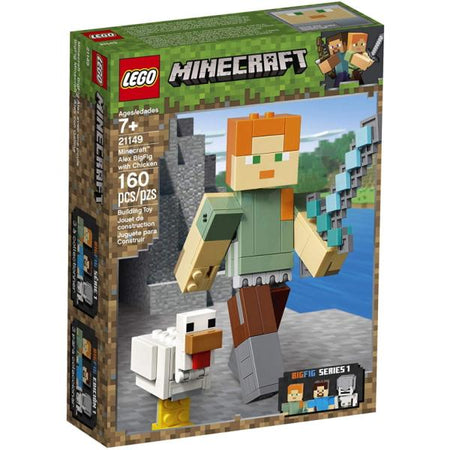 LEGO Minecraft: Alex BigFig with Chicken - 160 Piece Building Kit [LEGO, #21149]