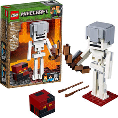 LEGO Minecraft: Skeleton BigFig with Magma Cube - 142 Piece Building Kit [LEGO, #21150]