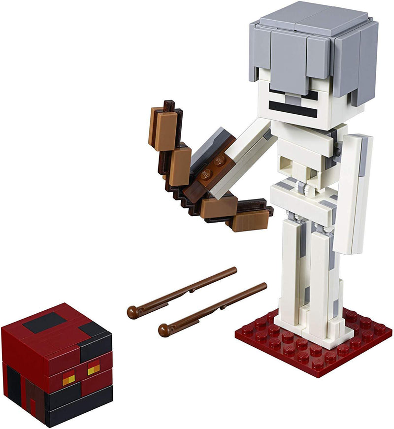 LEGO Minecraft: Skeleton BigFig with Magma Cube - 142 Piece Building Kit [LEGO, #21150]