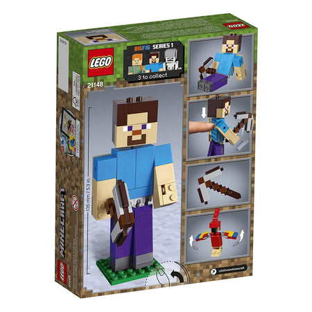 LEGO Minecraft: Steve BigFig with Parrot - 159 Piece Building Kit [LEGO, #21148]