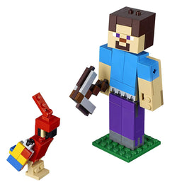 LEGO Minecraft: Steve BigFig with Parrot - 159 Piece Building Kit [LEGO, #21148]