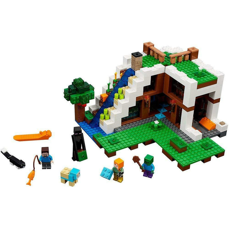 LEGO Minecraft: The Waterfall Base - 729 Piece Building Kit [LEGO, #21134]