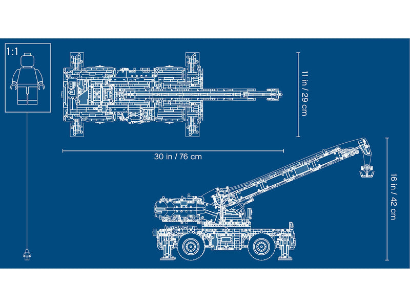 LEGO Technic: Rough Terrain Crane - 4057 Piece Building Kit [LEGO, #42082]