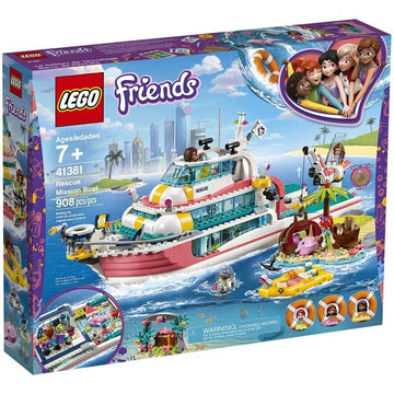 LEGO Friends: Rescue Mission Boat  - 908 Piece Building Kit [LEGO, #41381]