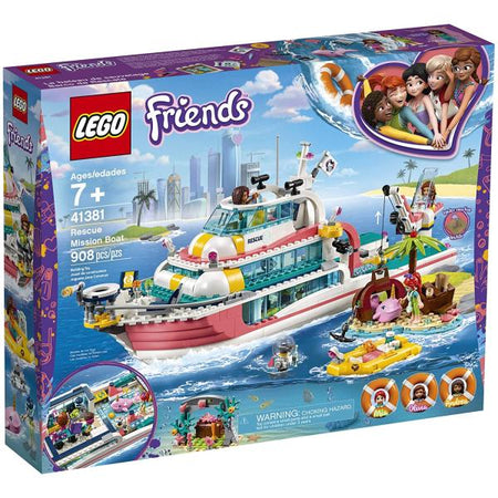 LEGO Friends: Rescue Mission Boat  - 908 Piece Building Kit [LEGO, #41381]