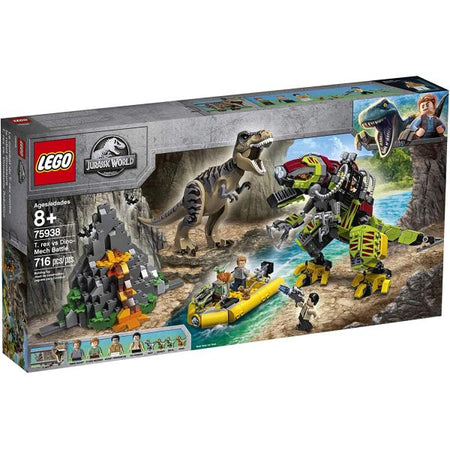 LEGO Jurassic World: T. Rex vs Dino-Mech Battle - 716 Piece Building Kit [LEGO, #75938]
