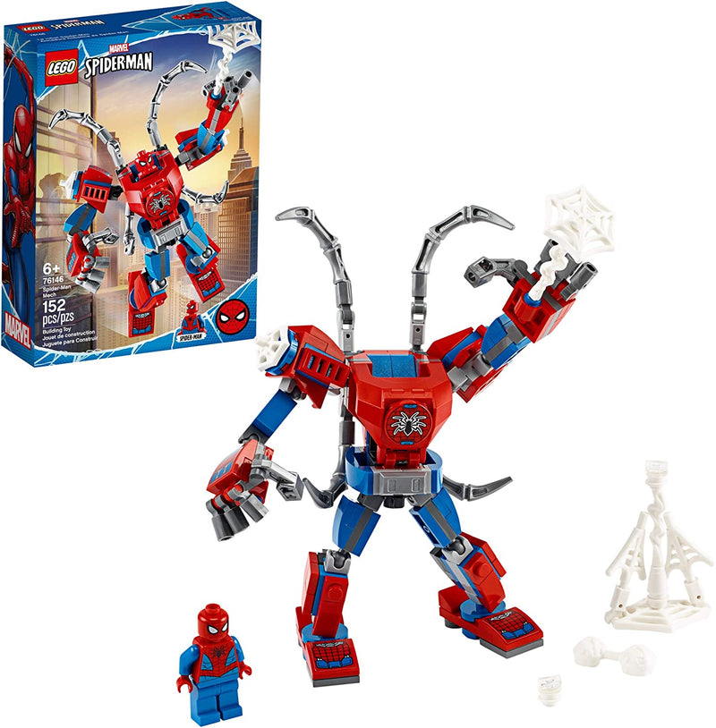 LEGO Marvel Spider-Man: Spider-Man Mech - 152 Piece Building Kit [LEGO, #76146]