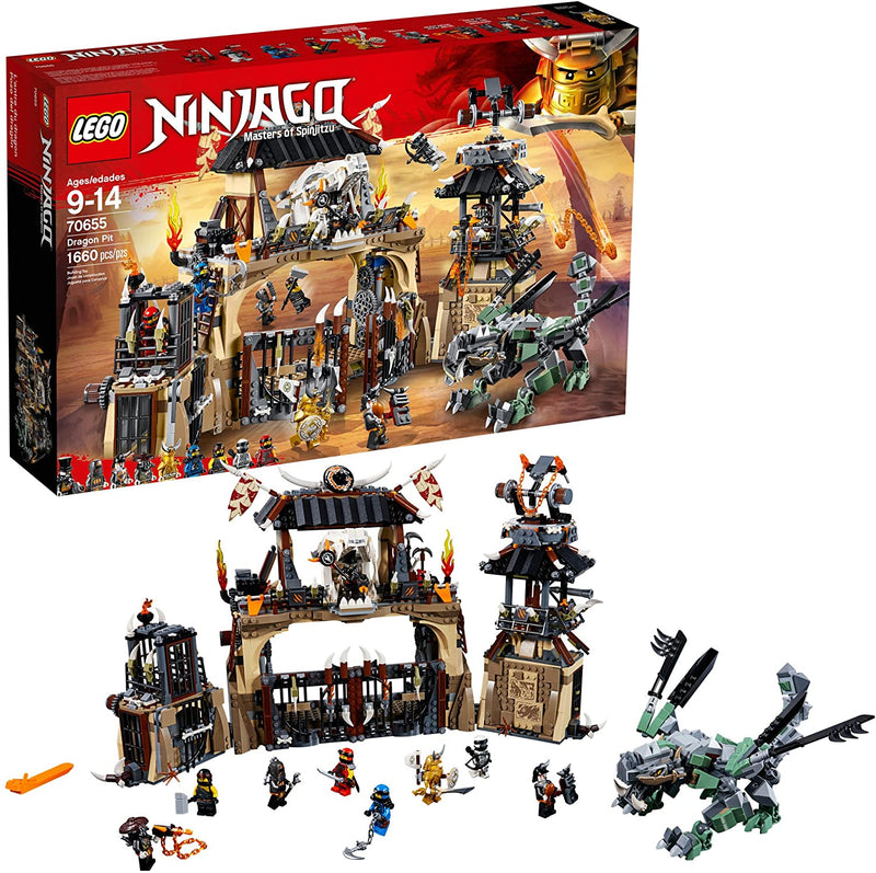 LEGO Ninjago: Masters of Spinjitzu - Dragon Pit - 1660 Piece Building Kit [LEGO, #70655]