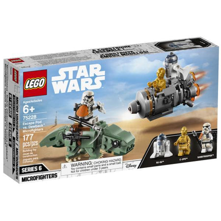 LEGO Star Wars: Escape Pod vs. Dewback Microfighters - 177 Piece Building Kit [LEGO, #75228]