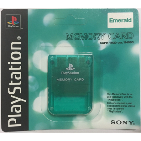 Sony PlayStation 1 Emerald Green Memory Card [PlayStation 1 Accessory]