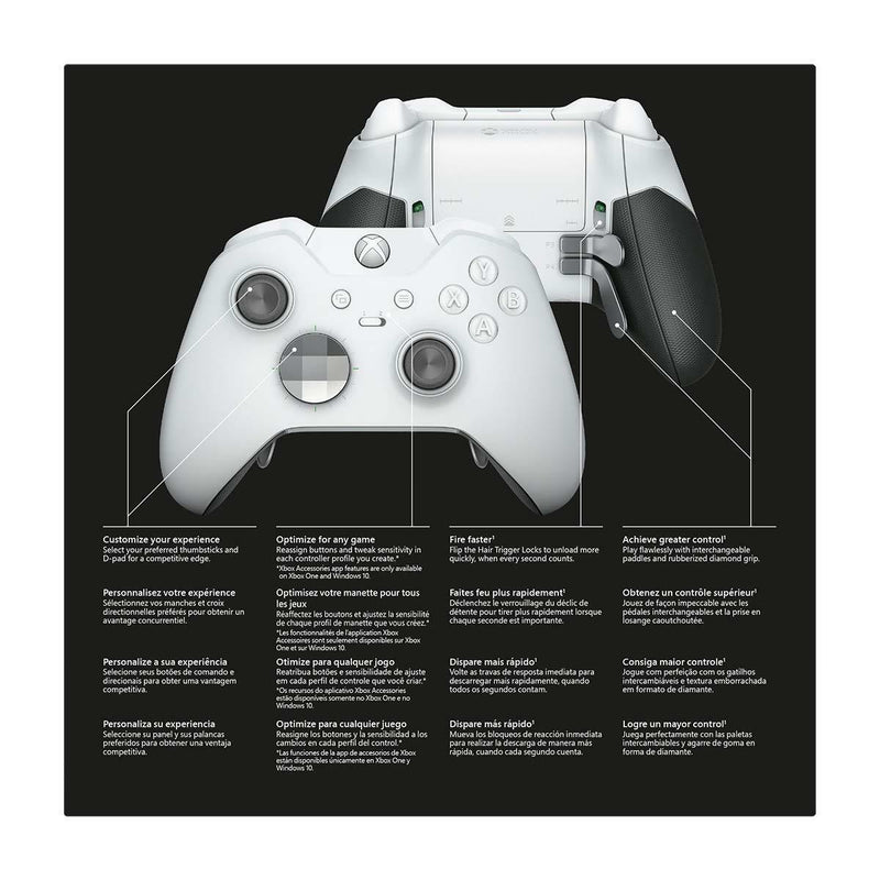 Xbox One Wireless Elite Controller - White [Xbox One Accessory]