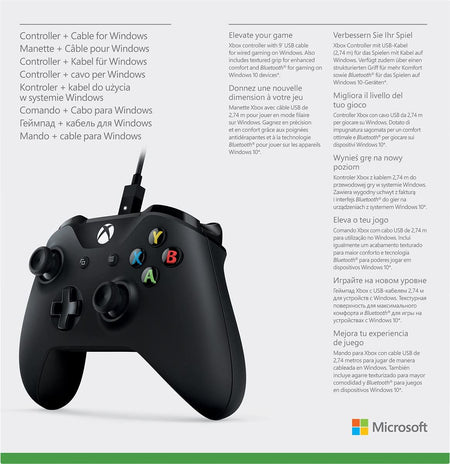 Xbox One Wireless Controller + Cable for Windows [Xbox One Accessory]