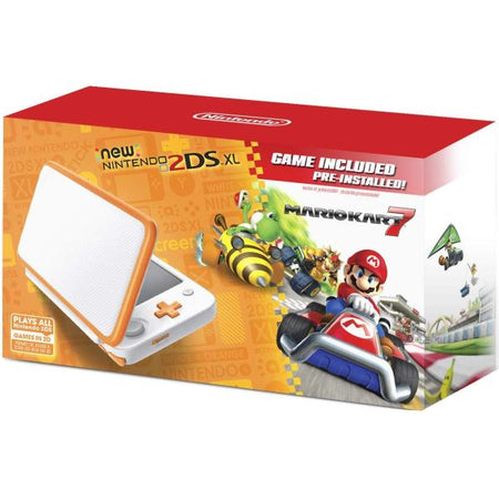 NEW Nintendo 2DS XL Console - Orange and White - Includes Mario Kart 7 [NEW Nintendo 2DS System]