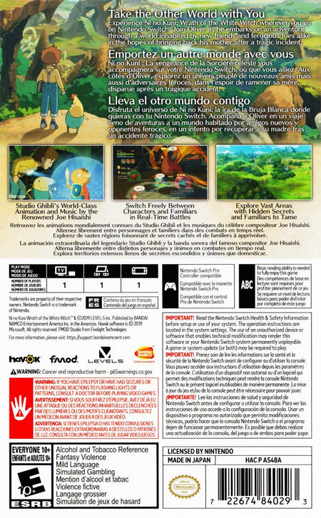 Ni no Kuni: Wrath of the White Witch [Nintendo Switch]
