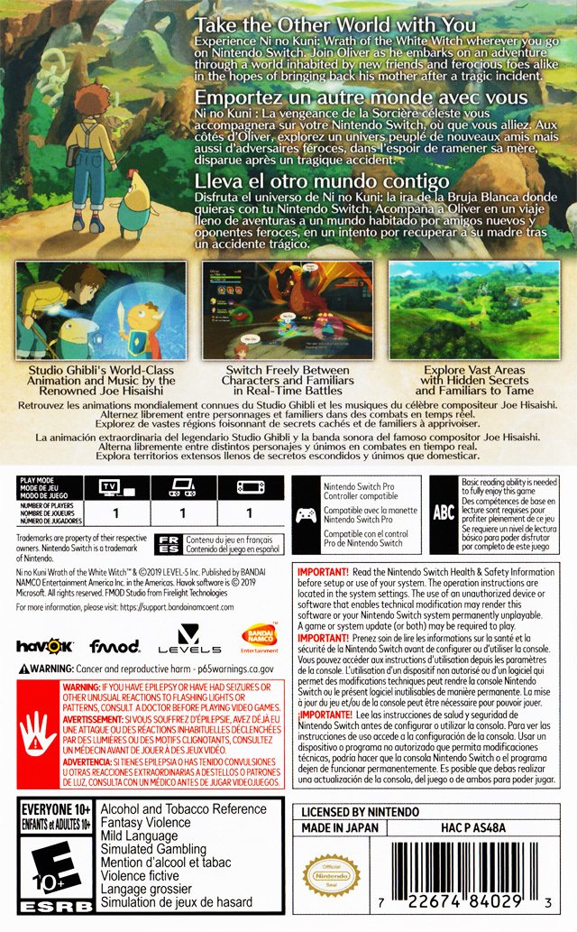 Ni no Kuni: Wrath of the White Witch [Nintendo Switch]