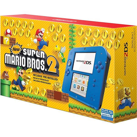 Nintendo 2DS Console - Electric Blue 2 - Includes New Super Mario Bros. 2 [Nintendo 2DS System]