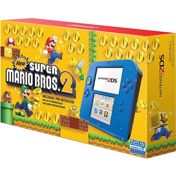 Nintendo 2DS Console - Electric Blue 2 - Includes New Super Mario Bros. 2 [Nintendo 2DS System]