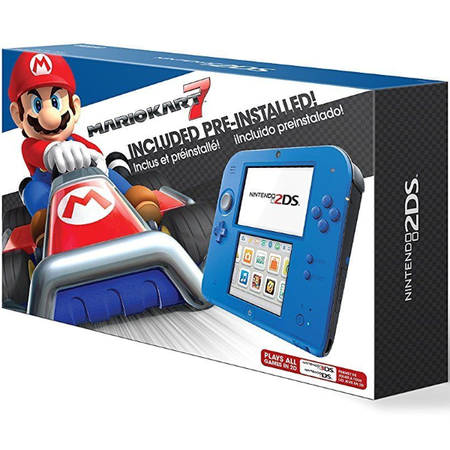 Nintendo 2DS Console - Electric Blue 2 - Includes Mario Kart 7 [Nintendo 2DS System]