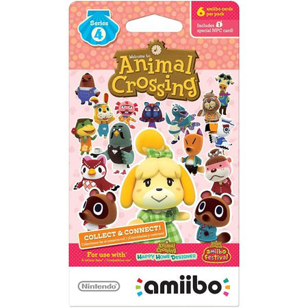 Nintendo Animal Crossing Amiibo Cards - Series 4 - 6 Card Pack [Nintendo Accessory]