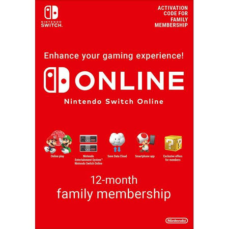 Nintendo Switch Online - 12-Month Family Membership [Nintendo Switch Accessory]