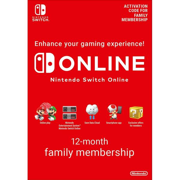 Nintendo Switch Online - 12-Month Family Membership [Nintendo Switch Accessory]