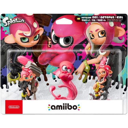 Octoling Boy + Octopus + Girl Amiibo 3-Pack - Splatoon Series [Nintendo Accessory]