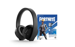 PlayStation Gold Wireless Headset - Jet Black - Fortnite Neo Versa Bundle [PlayStation 4 Accessory]