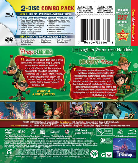 Disney's Prep & Landing / Prep & Landing: Naughty vs. Nice - The Totally Tinsel Collection [Blu-Ray + DVD 2-Movie Collection]