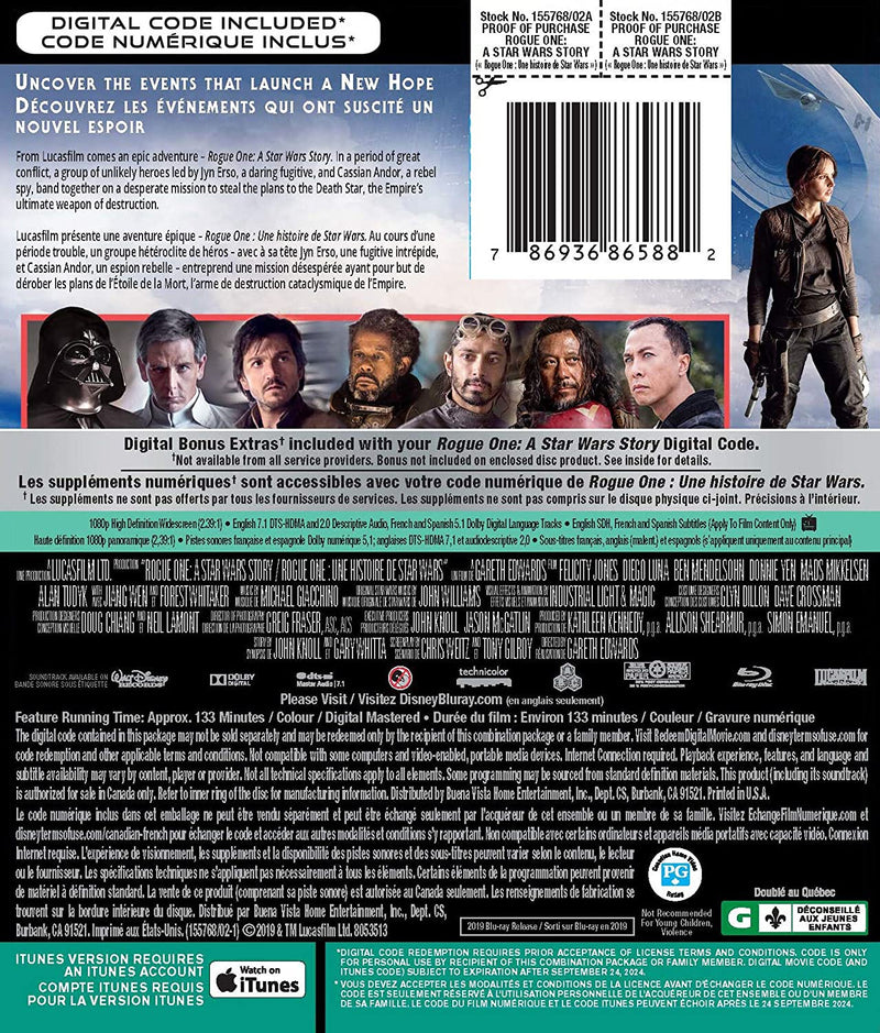 Rogue One: A Star Wars Story [Blu-ray + Digital]