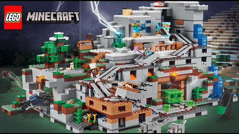 LEGO Minecraft The Mountain Cave 2863 Piece Building Kit [LEGO, #21137]