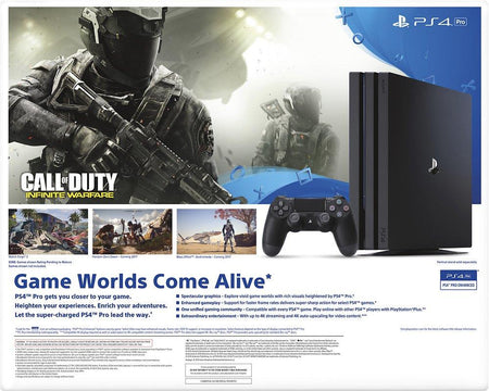 Sony PlayStation 4 Pro Console - Jet Black - 1TB [PlayStation 4 System]