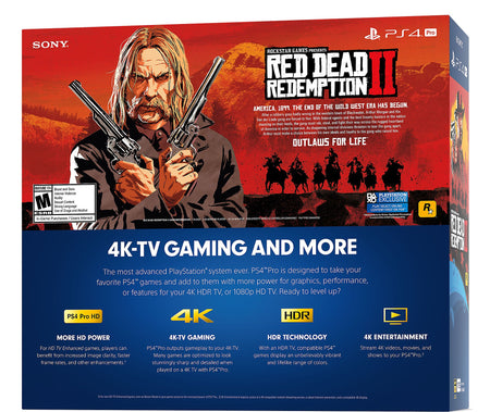 Sony PlayStation 4 Pro Console - Red Dead Redemption 2 Bundle - 1TB [PlayStation 4 System]