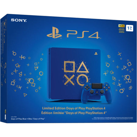 Sony PlayStation 4 Slim Console - Days of Play Limited Edition Bundle - Blue - 1TB [PlayStation 4 System]